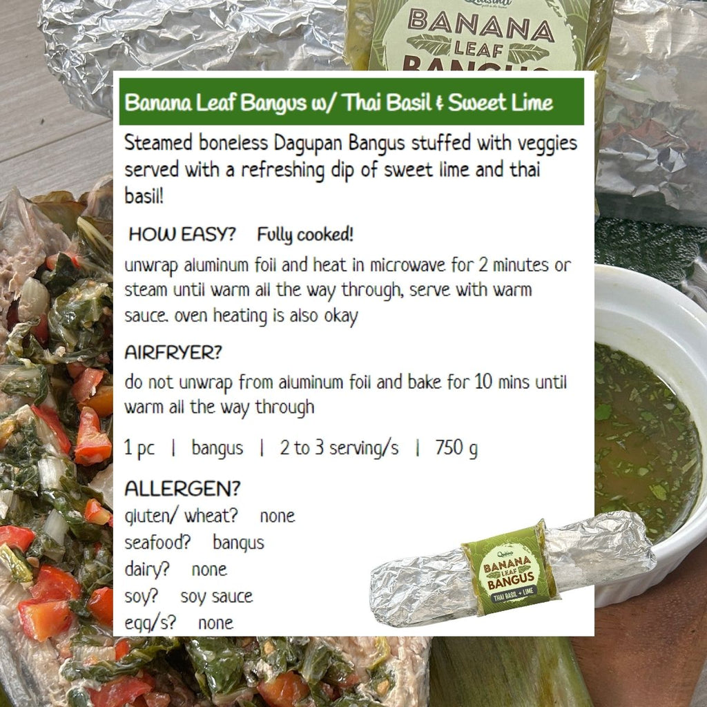 Banana Leaf Bangus w/ Thai Basil & Sweet Lime Asian frozen meal Metro Manila family