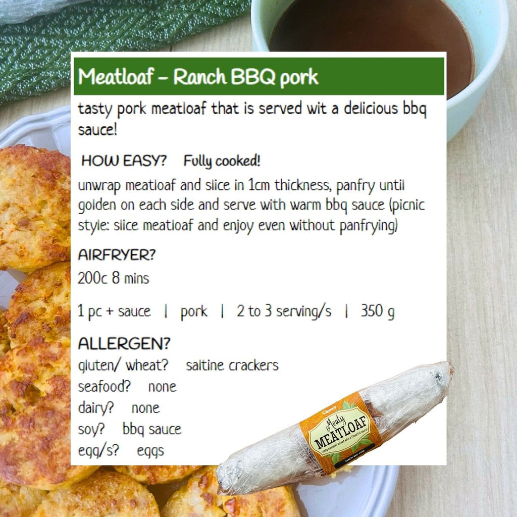 Meatloaf - Ranch BBQ pork Western frozen meal Metro Manila family						