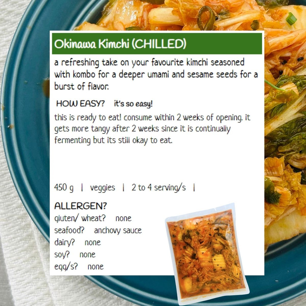 Okinawa Kimchi (CHILLED) Japanese frozen meal Metro Manila family						