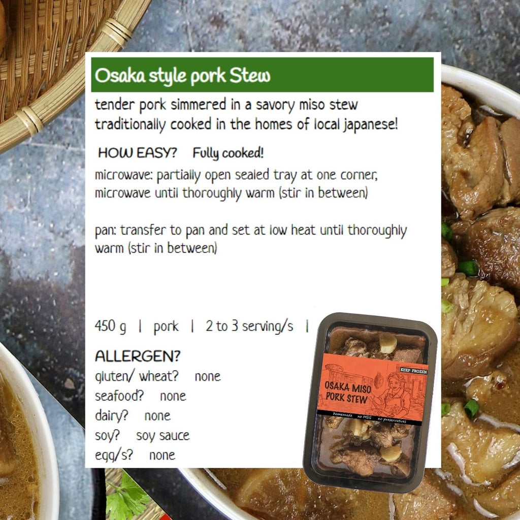 Osaka style pork Stew Japanese frozen meal Metro Manila family					