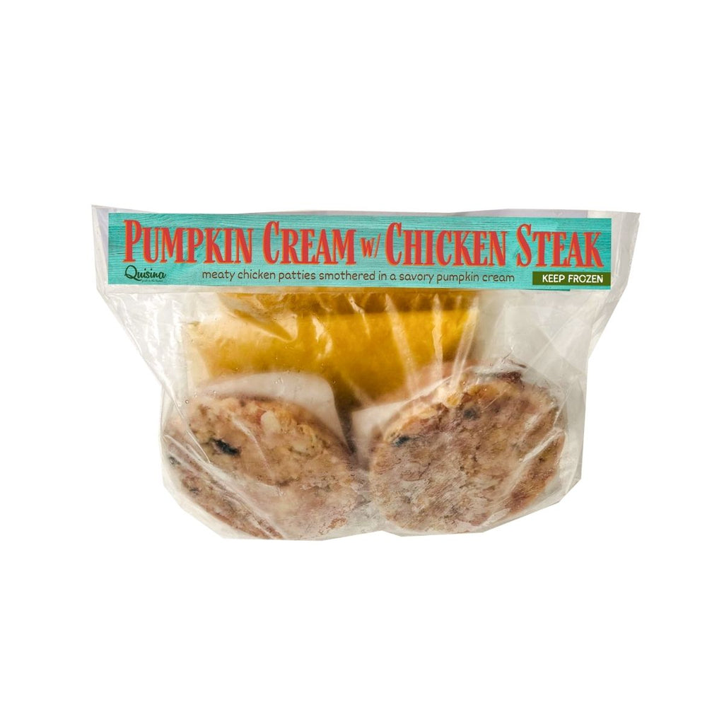 Pumpkin cream chicken steak Western frozen meal Metro Manila family						
