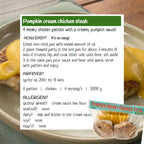 Pumpkin cream chicken steak Western frozen meal Metro Manila family						