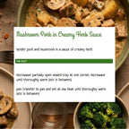 Mushroom Pork in Creamy Herb Sauce