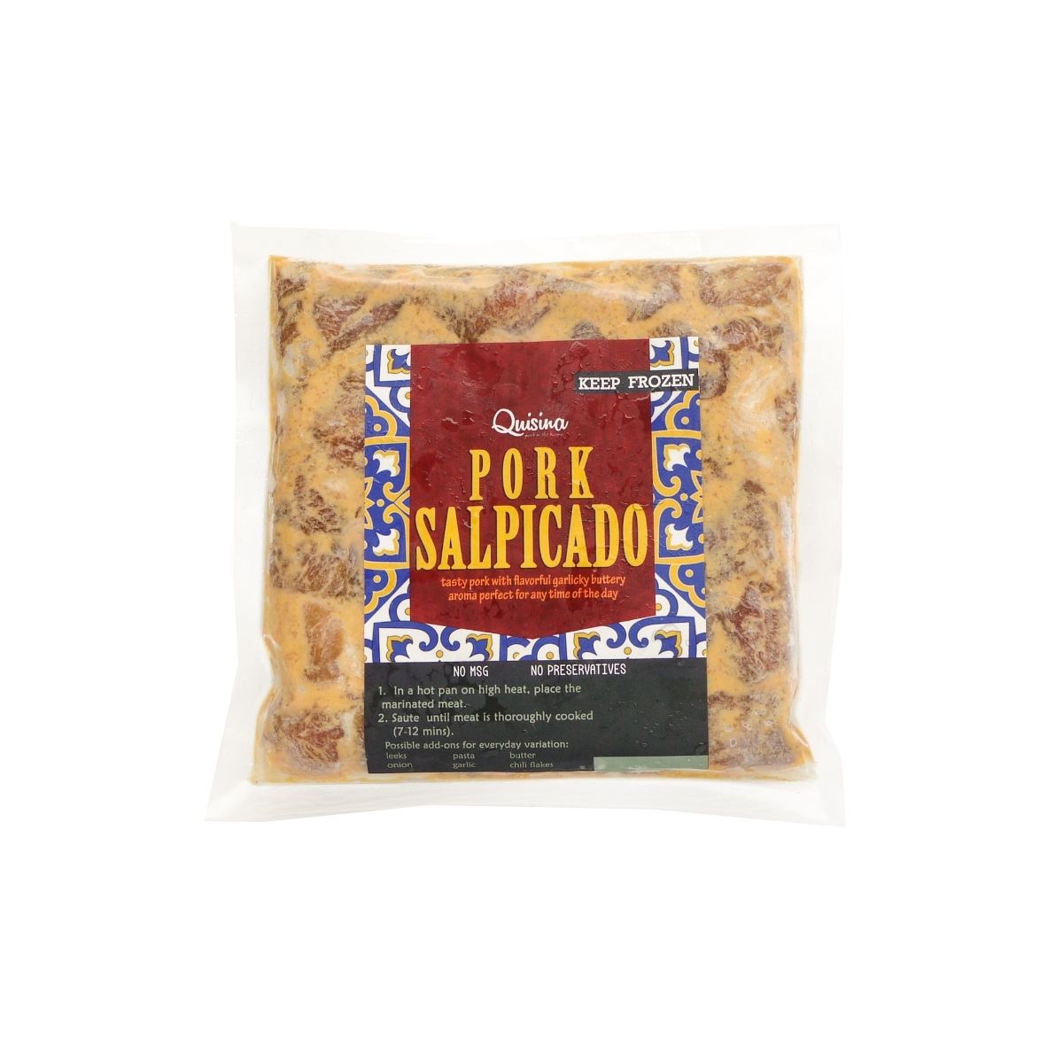 Pork Salpicado Western frozen meal Metro Manila family					