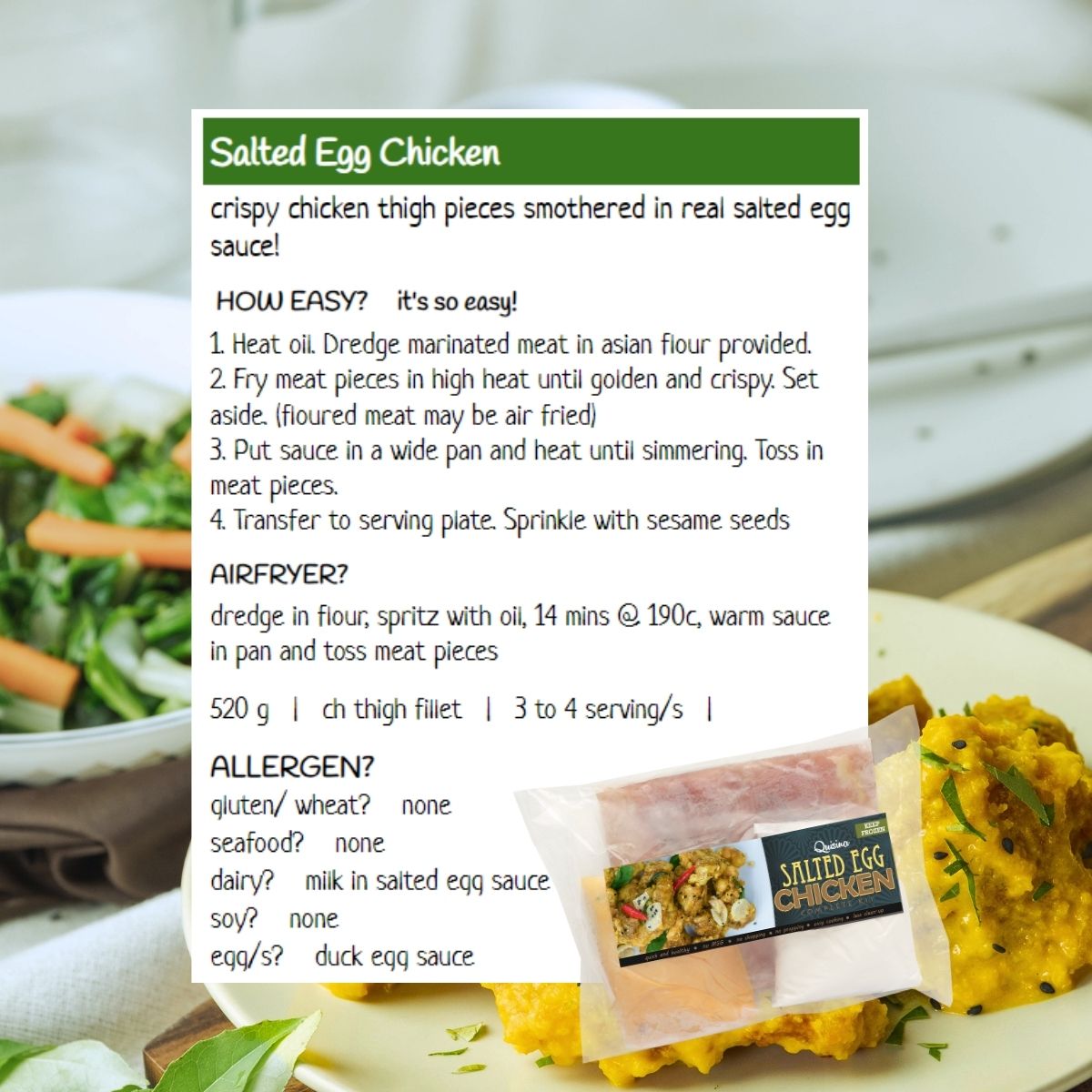 Salted Egg Chicken Filipino frozen meal Metro Manila family					